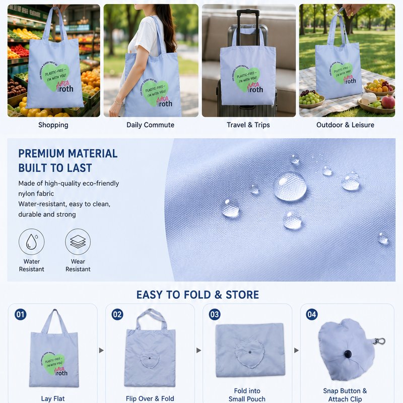 Foldable Oxford Square Bag - Collapsible Storage Bag